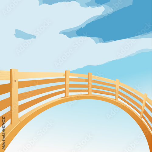 Wet, sloppy autumn weather cartoon vector concept. people under umbrellas walking on city street slush, crossing bridge illuminated with lampposts and signboards lights at rainy evening illustration
4