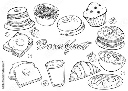 Hand-Drawn illustration of Breakfast