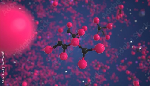 Molecular structure digital illustration