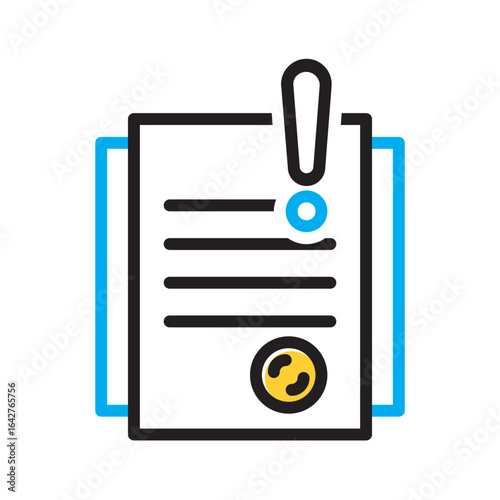Vector multi color icon for Disclaims