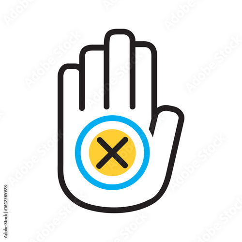 Vector multi color icon for Cancellation