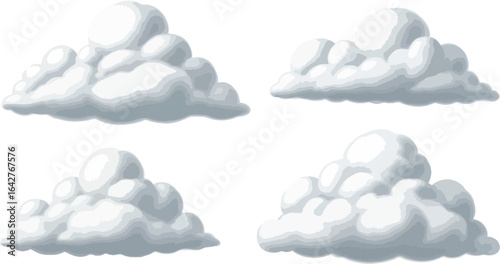 Cloud illustration white clouds sky clouds fluffy clouds