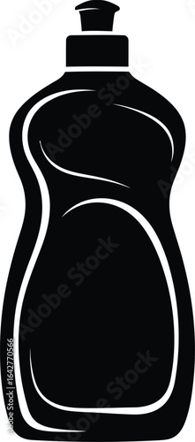 Dish soap bottle is a liquid detergent used for cleaning dishes and other surfaces in the kitchen and bathroom