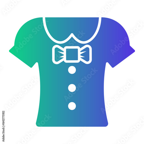 blouse with buttons Gradient icon