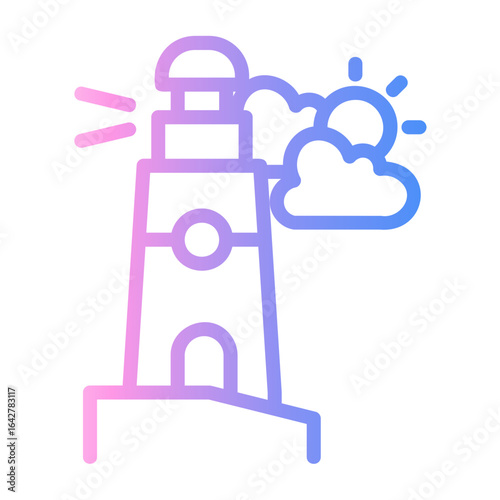 observation Line Gradient Icon