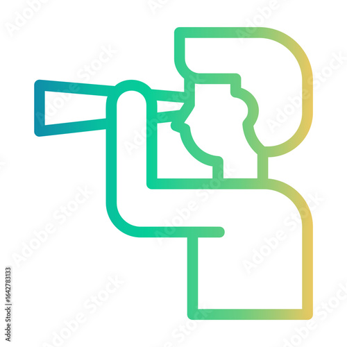 observation Line Gradient Icon