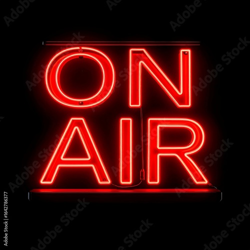 Red neon sign, ON AIR