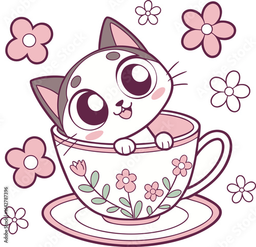 Artistic Teacup Kitty