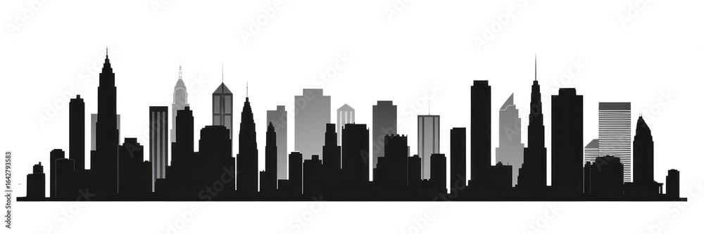 Obraz premium PNG City Buildings silhouette building architecture.