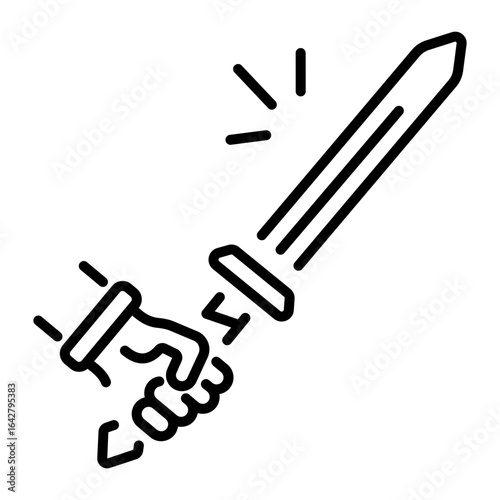 A line style icon showing ritual dagger  