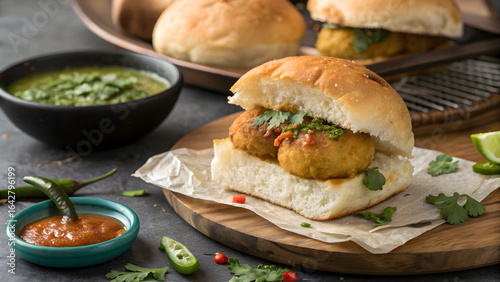 Explore delicious vada pav, Mumbai’s iconic street food, with vibrant photography and recipe inspiration for food lovers.