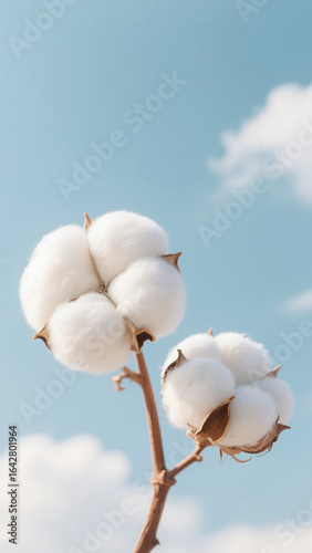 Two plump and fluffy cottons in the sun