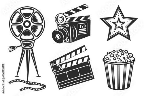 movie camera and film reel