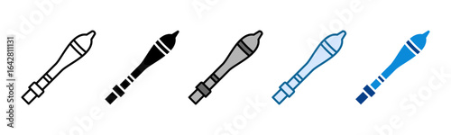 Rocket Propelled Grenade Icon Set Multiple Style Collection