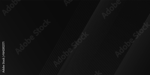 Black abstract background design. Modern wavy line pattern good in monochrome colors.