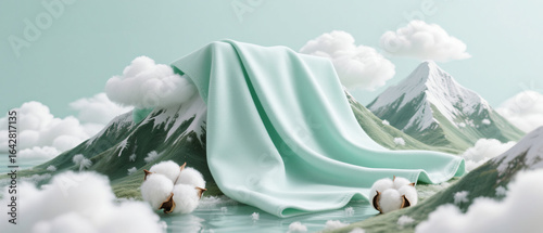 Cool breathable cotton fabric concept details