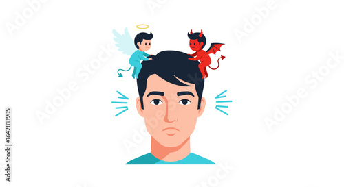 Understanding the Internal Struggle Between Good and Evil Influences in Decision Making Processes