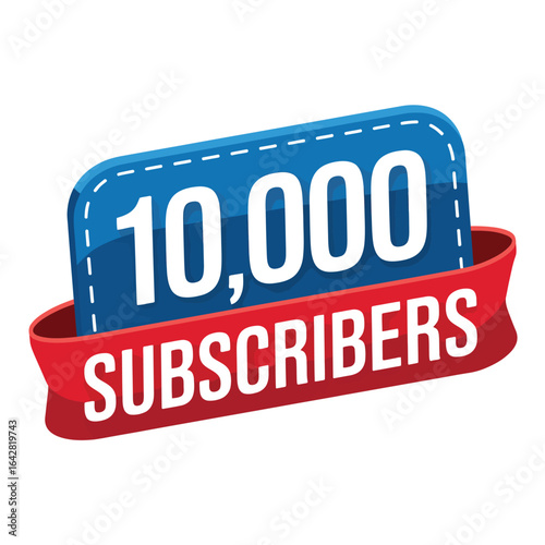 Ten thousand subscribers milestone achievement badge