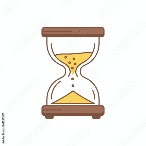 Hourglass illustration with sand flowing representing time management and deadlines