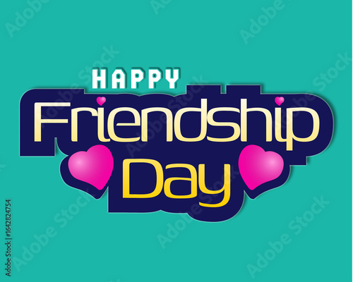 Happy Friendship Day Greeting with Colorful Design