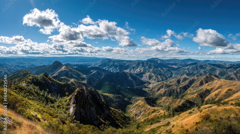 Panoramic mountain vista Panoramic mountain vista