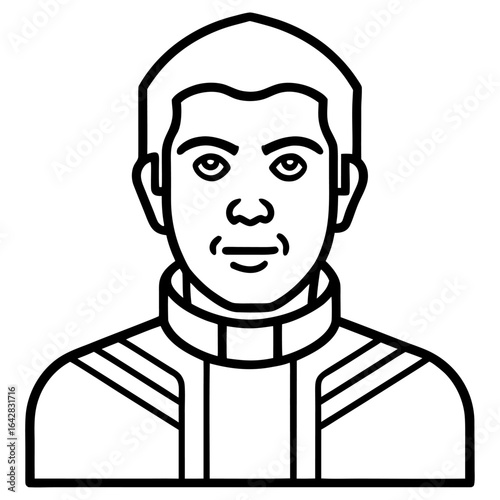 Man portrait illustration isolated on white background