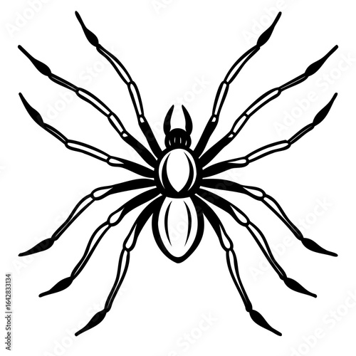 Spider illustration isolated on white background