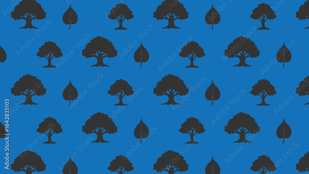 Obraz premium PEEPAL tree vector pattern design