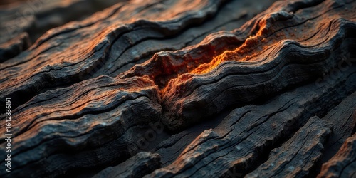 Wallpaper Mural Intricate Wood Grain Texture Deep Shadows and Warm Hues of Sunset Light Highlight the Natural Beauty of Aged Timber Torontodigital.ca