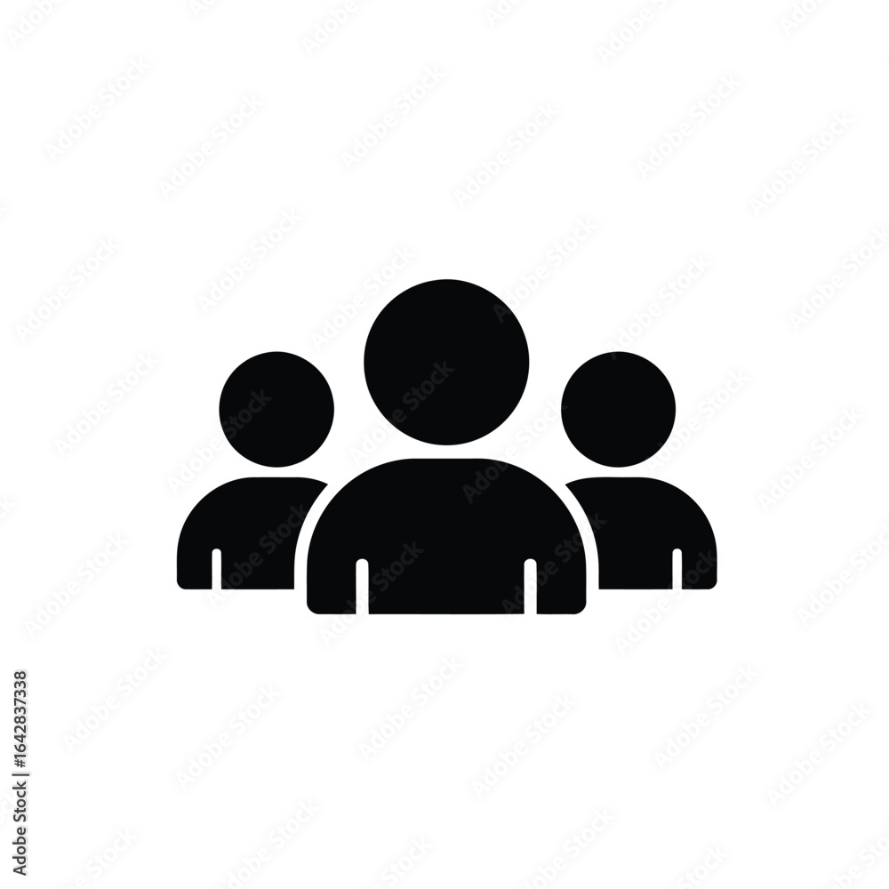 Three Vector illustration of black silhouette figures in a group on a white background people silhouettes Three Vector illustration of black silhouette figures in a group on a white background people silhouettes