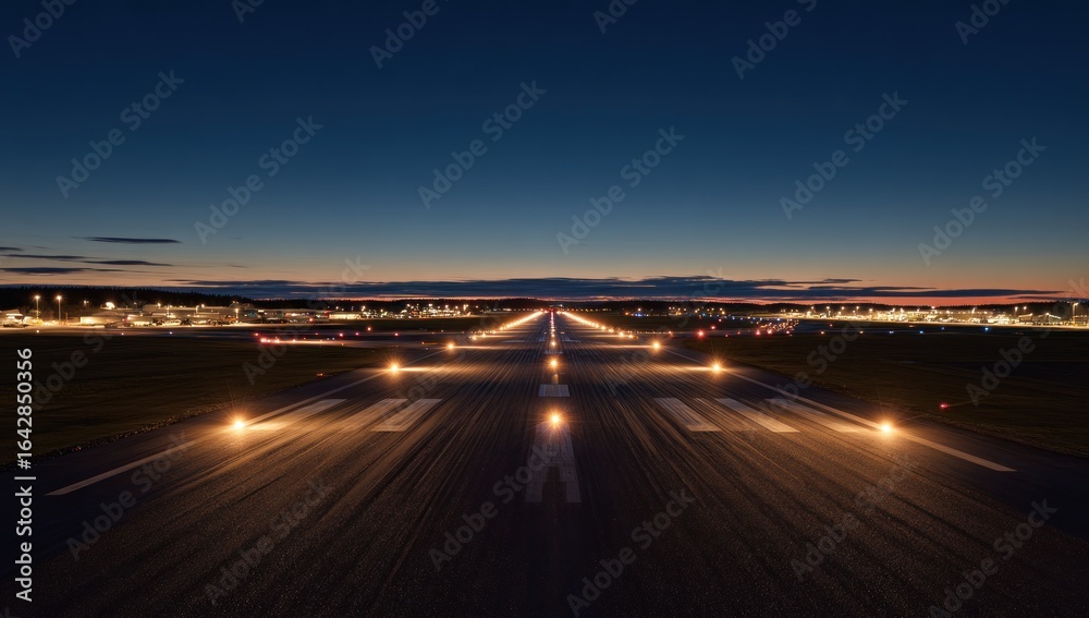 Fototapeta premium Night Runway