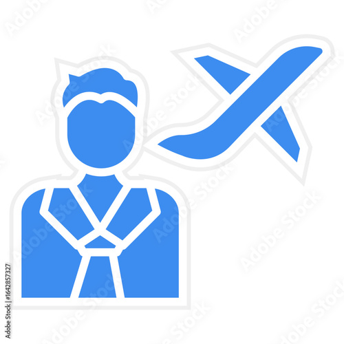 Flight Attendant icon style