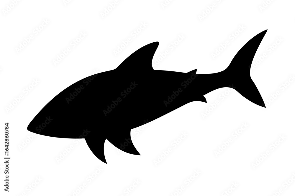 Fototapeta premium vector illustration of a shark