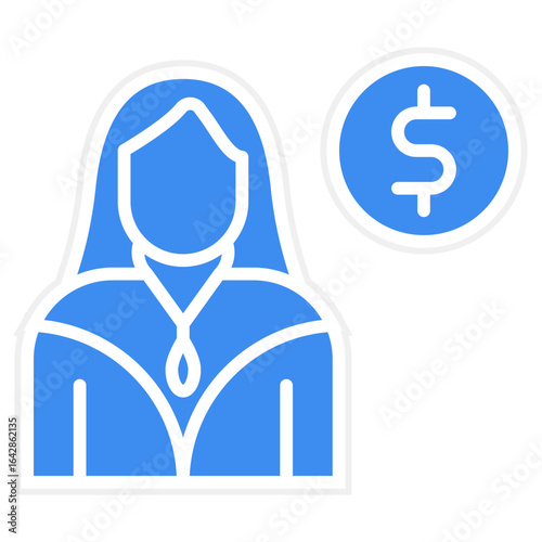 Female Croupier icon style