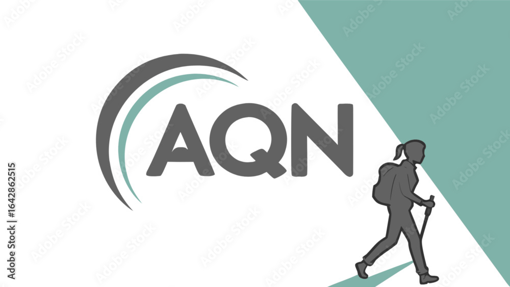 Fototapeta premium Hiking trekking adventure logo design for outdoor activities and travel company aqn brand identity vector