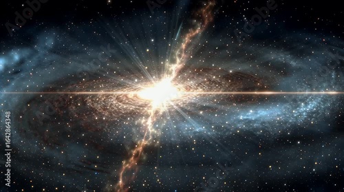 Cosmic explosion in a vast expanse of space