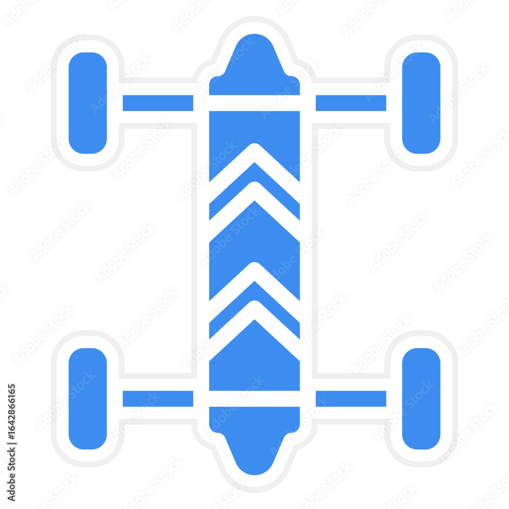Obraz premium Longboard icon style