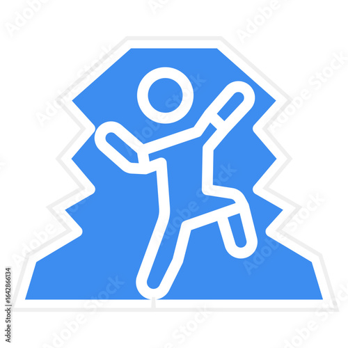 Indoor Rock Climbing icon style