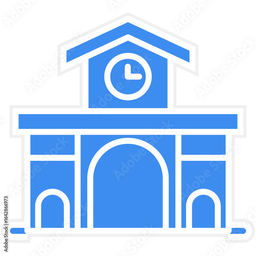 Railway Station icon style
