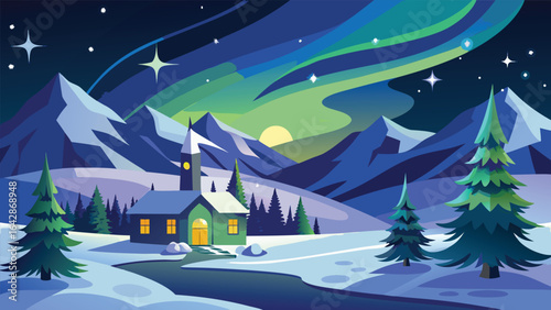 Christmas Magic Realistic Vector background.