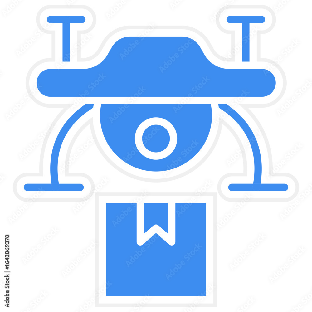 Obraz premium Drone Delivery icon style