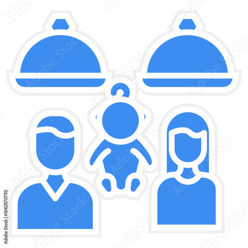 Family Meal icon style