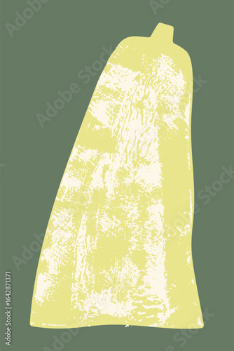 Vector handcrafted courgette print with bold green texture, modern botanical style for farm, food, and home decor designs.