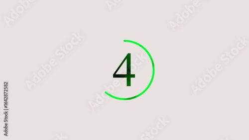 Illustration of the number four with a green circular ring in a minimalist design Free Download Illustration of the number four with a green circular ring in a minimalist design - GFXLoad