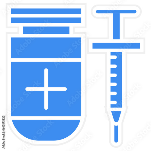 Vaccine icon style