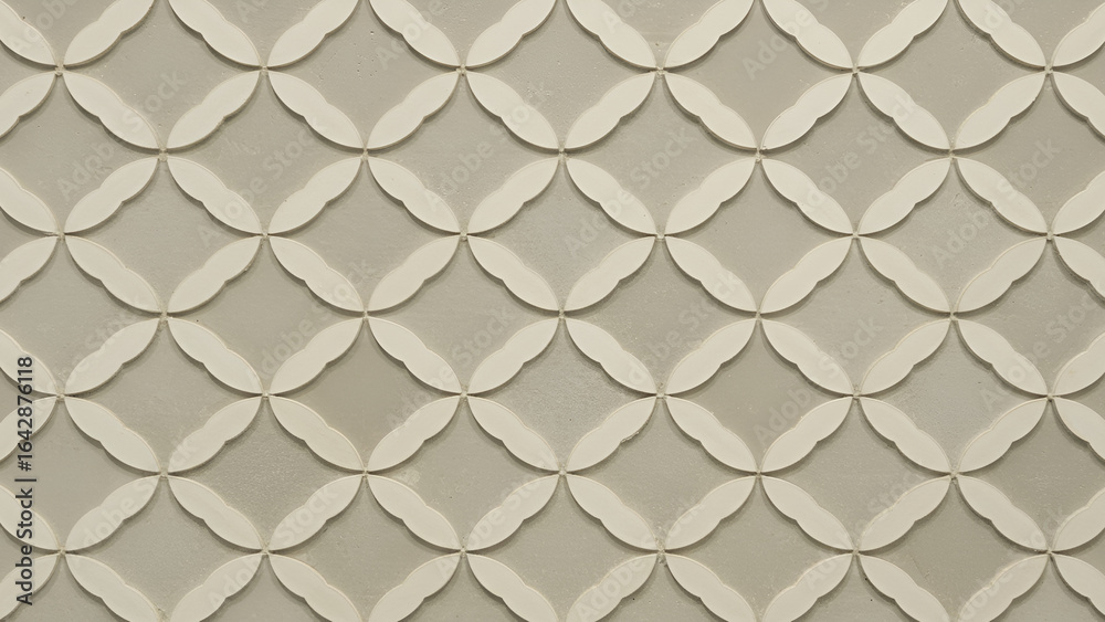 Fototapeta premium Seamless Neutral Beige Floral Pattern with Subtle Texture