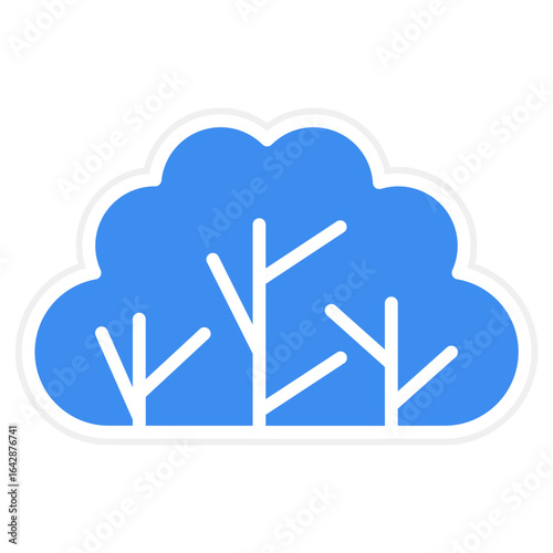 Shrub Vector Icon Style