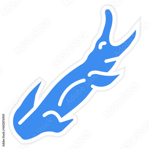 Crocodile Vector Icon Style