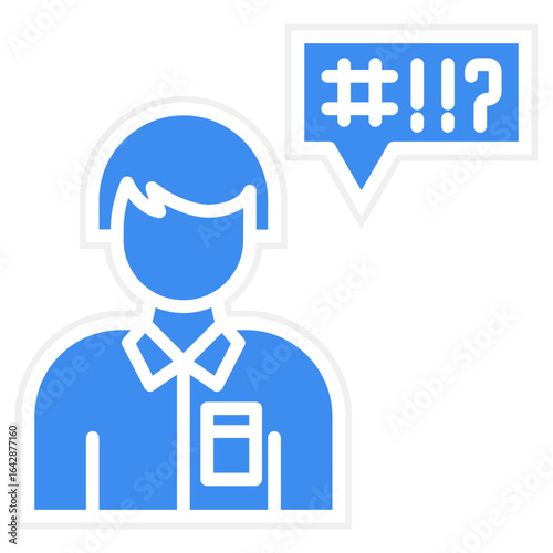 Obscene Language Vector Icon Style