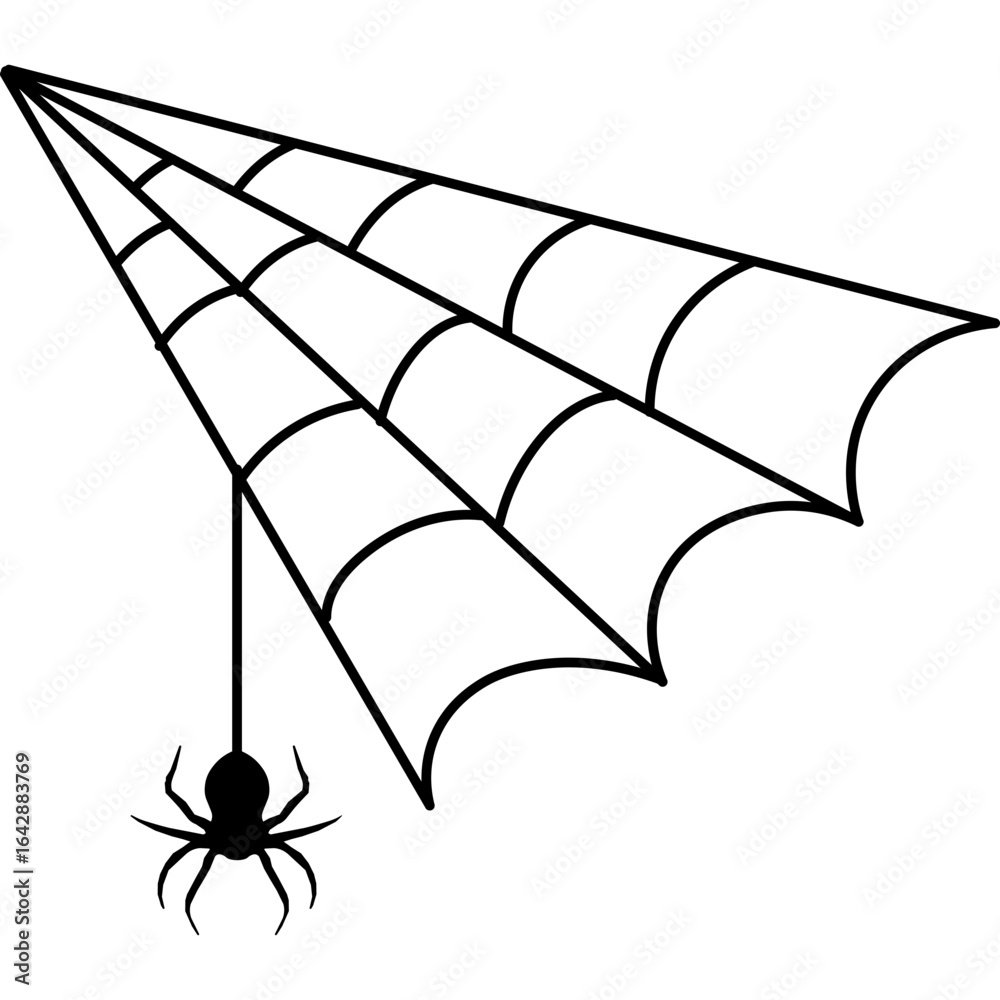 Fototapeta premium Halloween Spider Web Decoration 